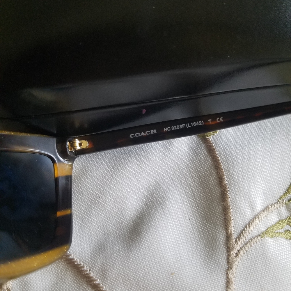 Coach Blue Honey Varsity Stripe Sunglasses - Picture 7 of 8